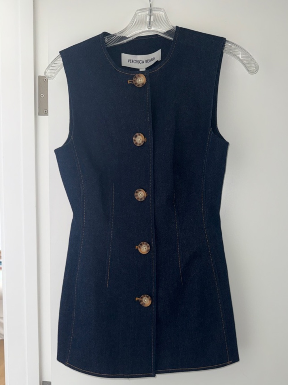 Veronica Beard Jessup Vest in Dark Oxford (Navy)